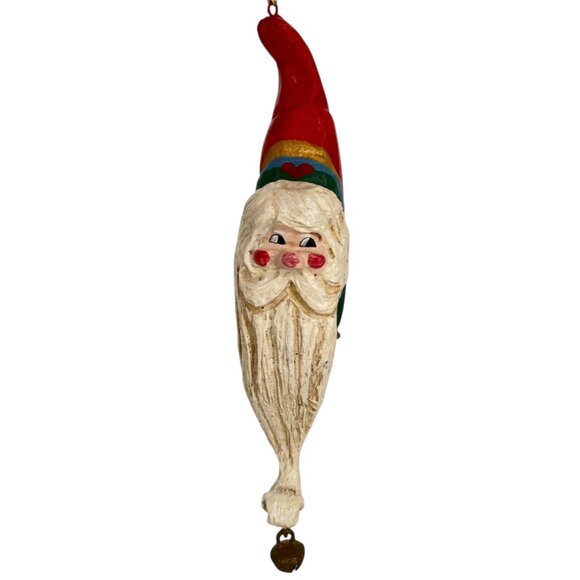 House of Hatten Vintage Denise Calla Santa Head and Bell 1994 Christmas Ornament - Picture 1 of 16